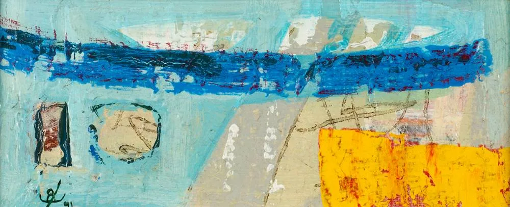 ST. IVES MEMORY by John Kingerlee, 1991, oil on board, sold Mar 2021