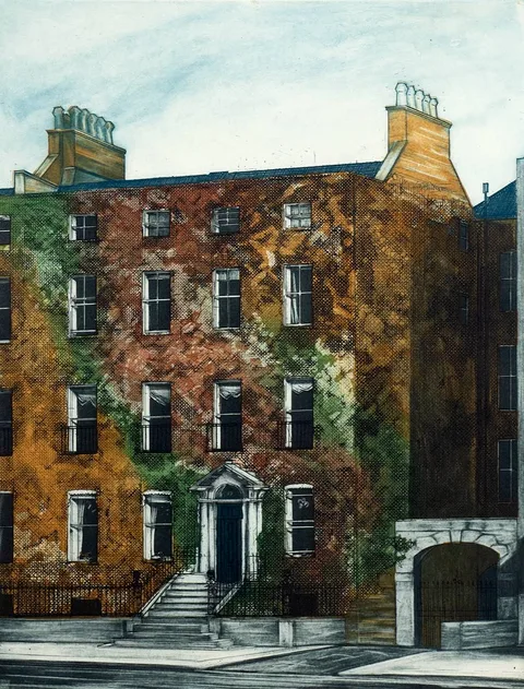 NO. 17, ST. STEPHEN'S GREEN, DUBLIN by Niall Naessens, 1999, etching; (no. 17 from an edition of 110), sold Mar 2021