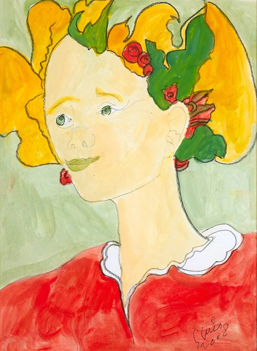 MARIAM by Piet Sluis, 2008, gouache and pencil, sold Mar 2021