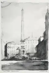 Martin Mooney, BERNINI'S OBELISK, PIAZZA NAVONA, ROME