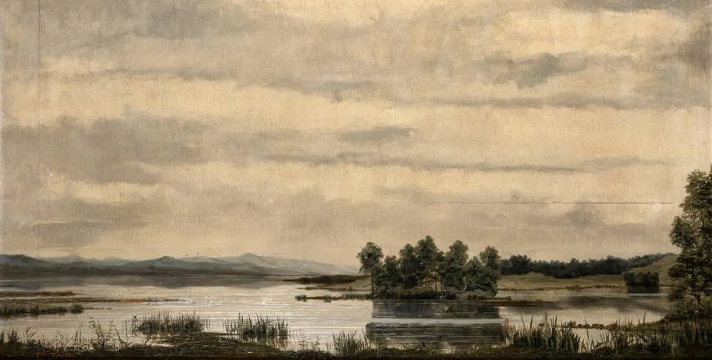 Stephen Coleridge, LOUGH REE, COUNTY WESTMEATH, oil on panel