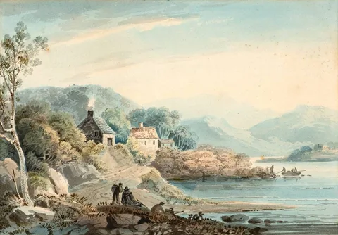 EARLY MORNING, UPPER LAKE, KILLARNEY, COUNTY KERRY by John Henry Campbell, watercolour, sold Mar 2021