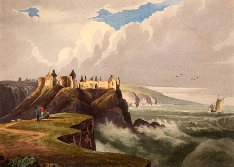 William Nicholl, DUNLUCE CASTLE, COUNTY ANTRIM, watercolour