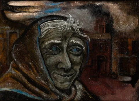 Marian Jeffares, URBAN WOMAN, oil on canvas