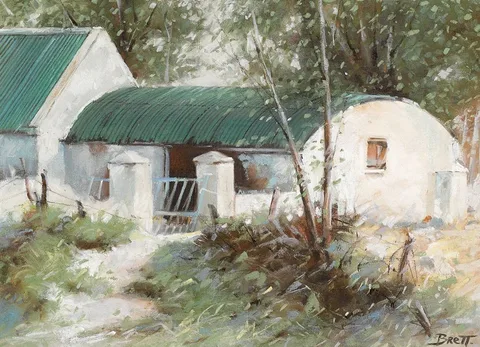 Michael Brett, FARMYARD, CARNSORE, COUNTY WEXFORD, pastel