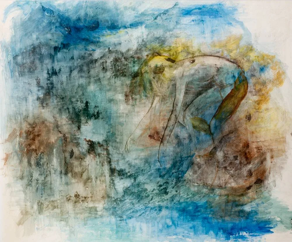 Viola Edith 'Brownie' Downing, THE DIVER, watercolour