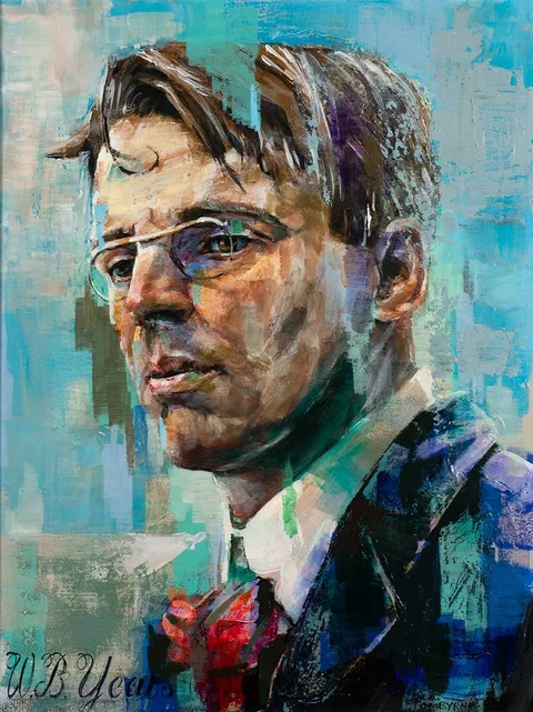 Tom Byrne, PORTRAIT OF W. B. YEATS, oil on canvas