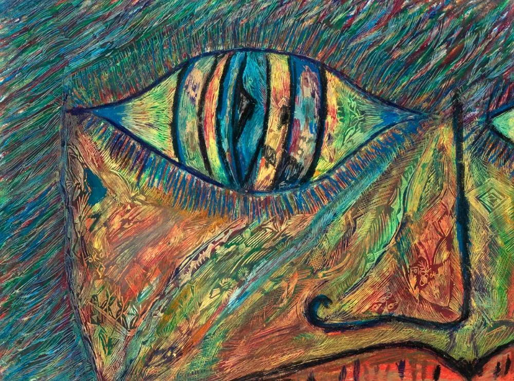 MIDDLE EYE by Frank O'Keefe, 2004, pastel, sold Mar 2021