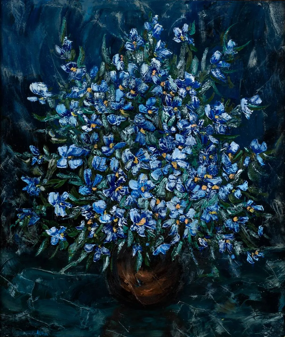 Alina Stepanyuk, BLUE BOUQUET, 2008, oil on canvas