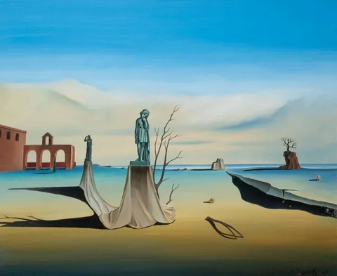 THE VOID BETWEEN US by Paul Fogarty, 2005, oil on board, sold Mar 2021