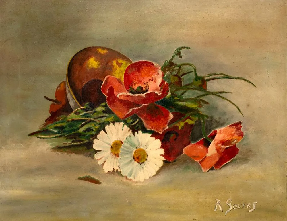 R. Govers, STILL LIFES (PAIR), oil on canvas; (2)