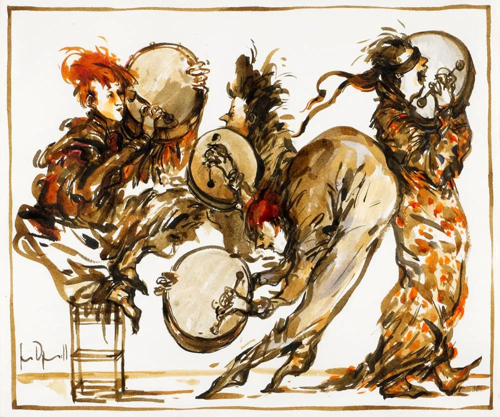 SPIDDAL FOUR by Gertrude Degenhardt, watercolour, sold Dec 2020
