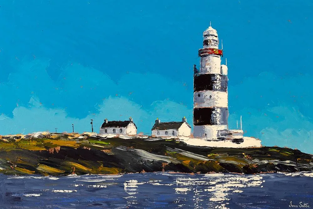 HOOK LIGHTHOUSE, COUNTY WEXFORD by Ivan Sutton, oil on canvas, sold Dec 2020