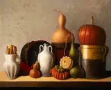 STILL LIFE WITH TERRACOTTA OBJECTS AND GOURDS, Whyte's 2020