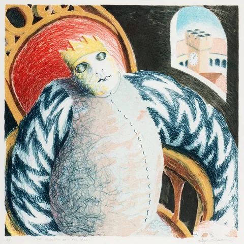 Stephen Lawlor, LA DINASTIA DEI POLTRONI, lithograph; (artist's proof)
