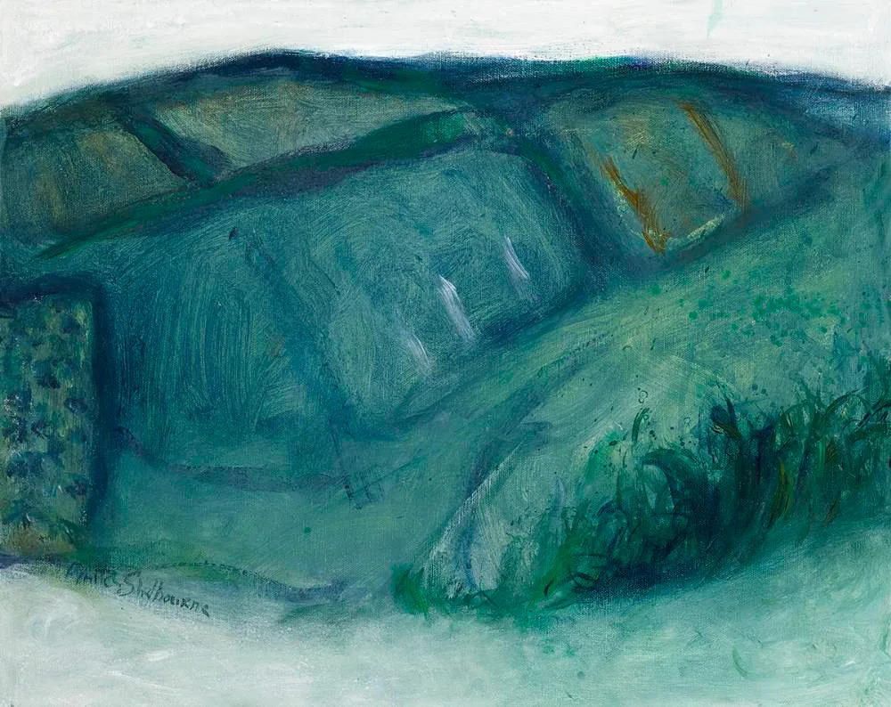 WICKLOW LANDSCAPE by Anita Shelbourne, acrylic on canvas, offered Dec 2020