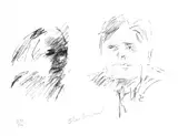 Basil Blackshaw, SELF PORTRAIT AND PORTRAIT OF PAUL YATES