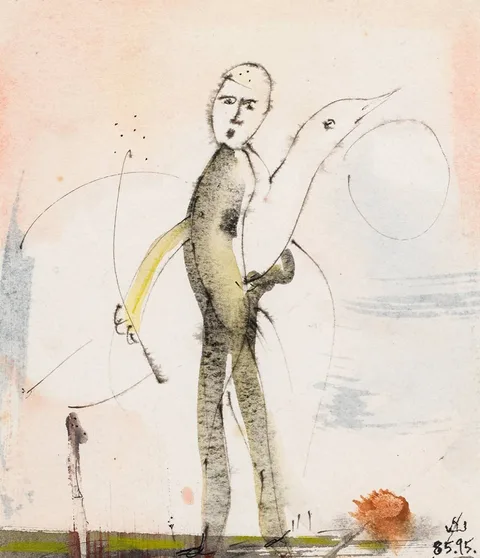 ANIMAL FARM, 1985/95 by John Kingerlee, ink and watercolour, offered Dec 2020