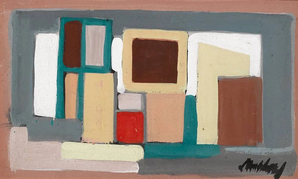 ABSTRACT by Markey Robinson, gouache, sold Dec 2020