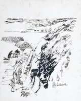 Jack Cudworth, LANDSCAPE WITH FIGURES AND CART