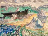 Alicia Boyle, BEACH SCENE WITH BOAT