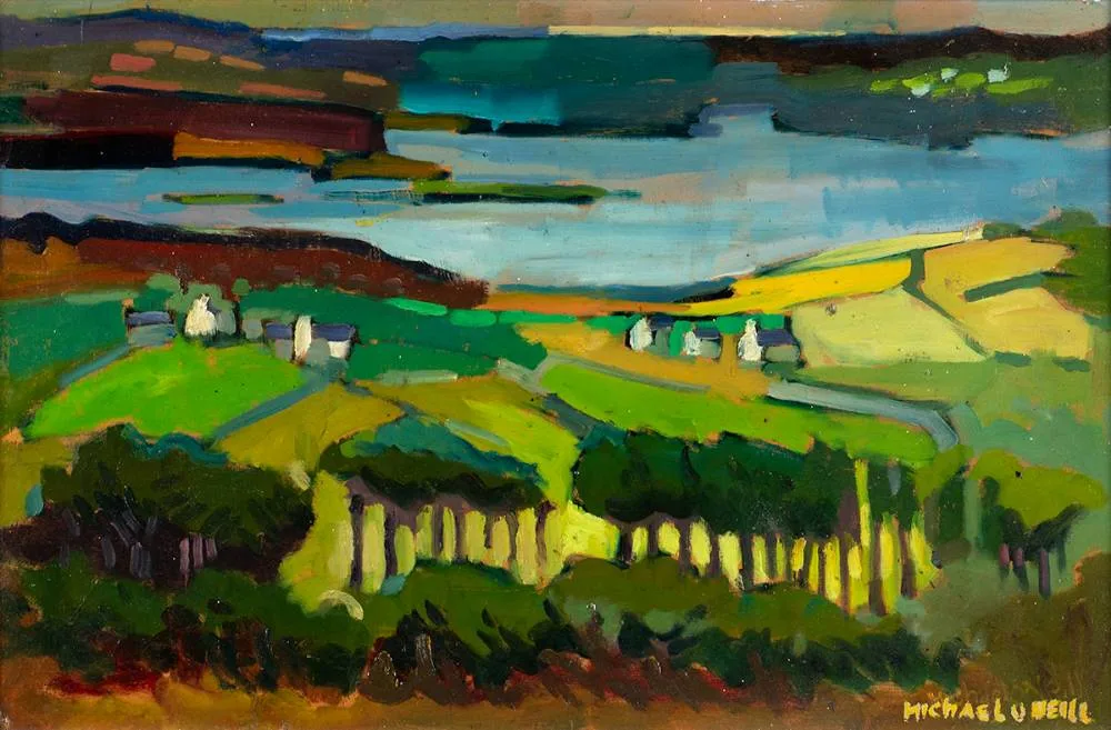 Michael O'Neill, COASTAL SCENE, oil on board