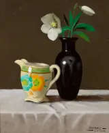 Padraig Lynch, CHRISTMAS ROSE WITH CLARICE CLIFF JUG