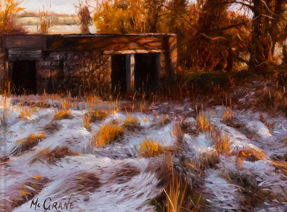 WINTER MORNING by Henry McGrane, oil on panel, sold Dec 2020