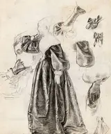 John Butler Yeats, STUDIES OF FEMALE FIGURE and THE SITTING ROOM, SEAVIEW, SLIGO