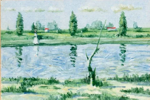 Liam Proud, A WALK IN PROVENCE and THE SUNDAY WALK (A PAIR), oil on card; (2)