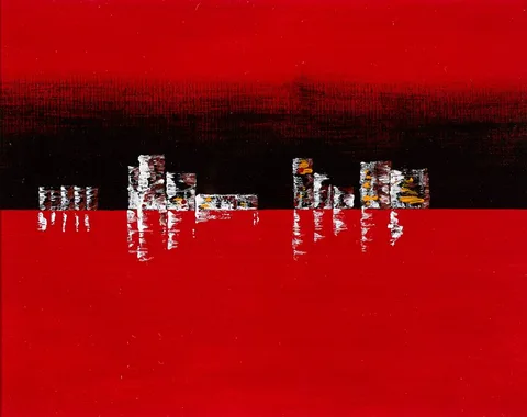 CITY IN HEAT by Seán Mac Séadhna, 2007, oil on canvas, sold Dec 2020