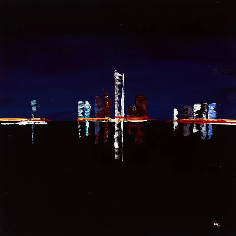 Seán Mac Séadhna, BRIGHT LIGHTS, oil on canvas