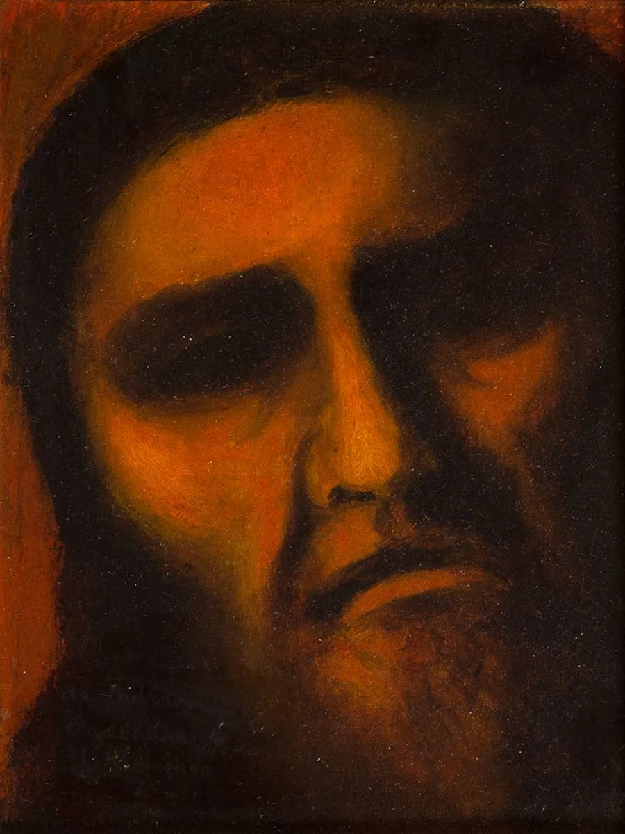 L. Kerveguen, HEAD OF CHRIST, oil on board
