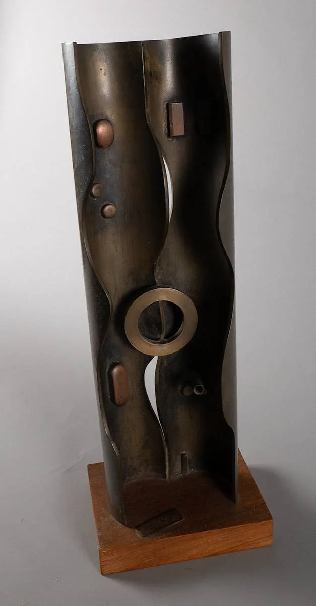Berrell Jensen, ABSTRACT COMPOSITION, bronze