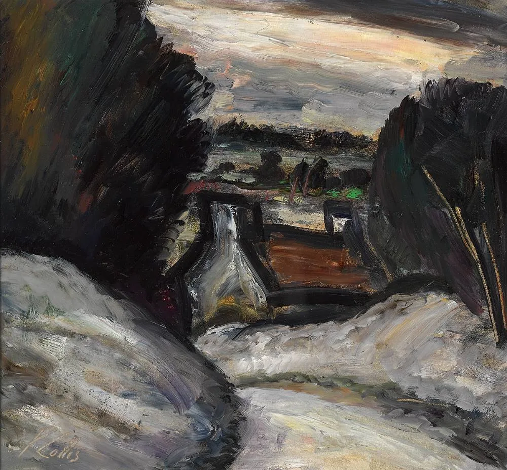 SNOW IN MEATH by Peter Collis, oil on board, sold Dec 2020