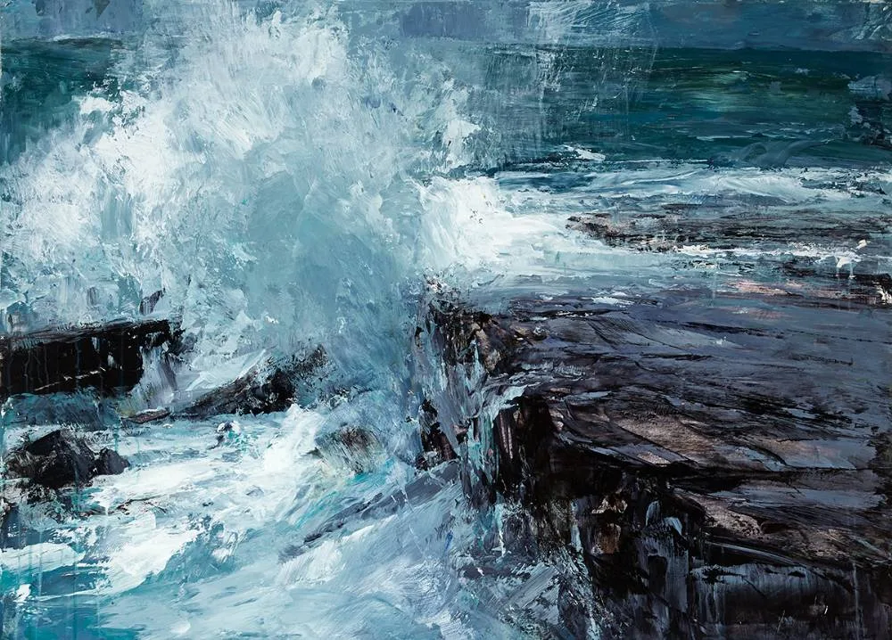 Donald Teskey, COASTAL REPORT II - ERRIS, 2016, acrylic on paper