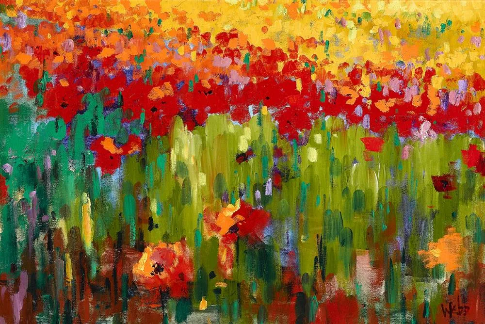 SUMMER BLAZE by Kenneth Webb, oil on canvas, sold Dec 2020