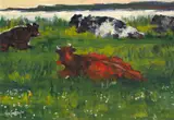 Maurice MacGonigal, CATTLE AT EVENING, COUNTY KERRY