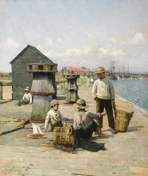 Walter Osborne, A TALE OF THE SEA, 1885, oil on canvas