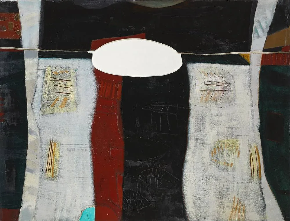 INSCAPE by Tony O'Malley, 1977, oil on board, sold Dec 2020