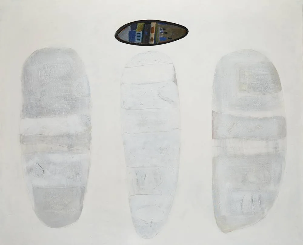 SMALL OVAL CANVAS by Tony O'Malley, 1979, oil on board incorporating oil on canvas, sold Dec 2020