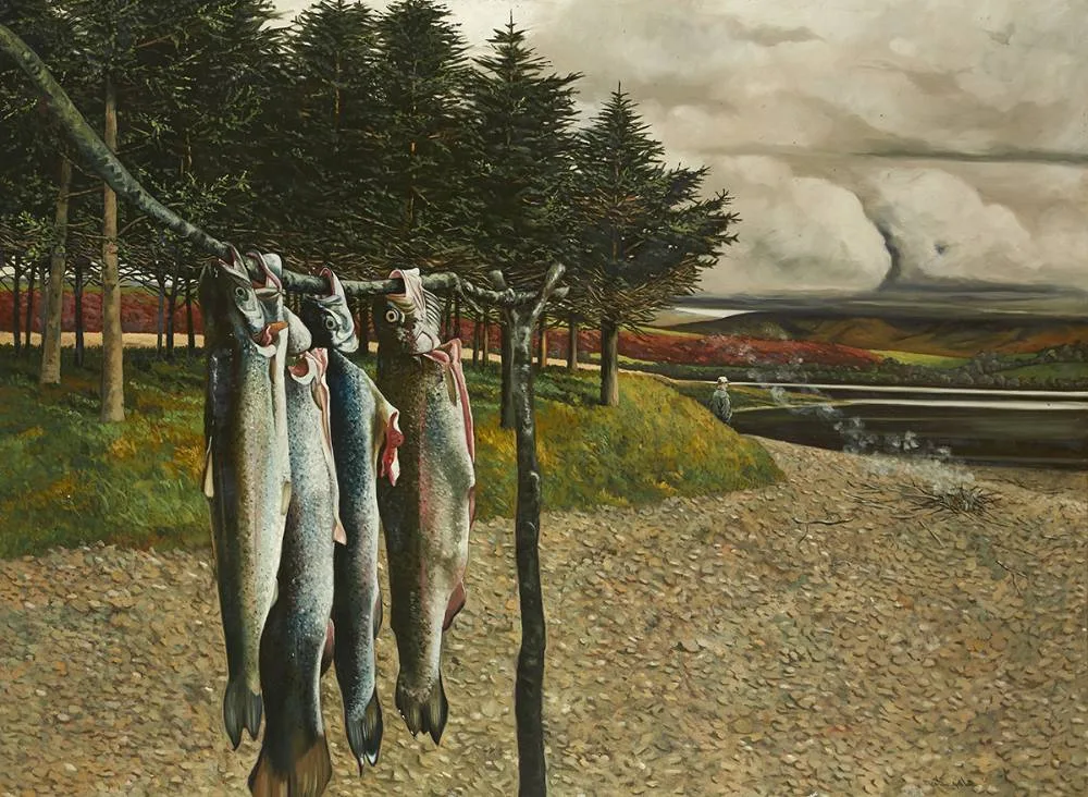 DISTANT THUNDER by Martin Gale, 1999, oil on canvas; (unframed), sold Dec 2020