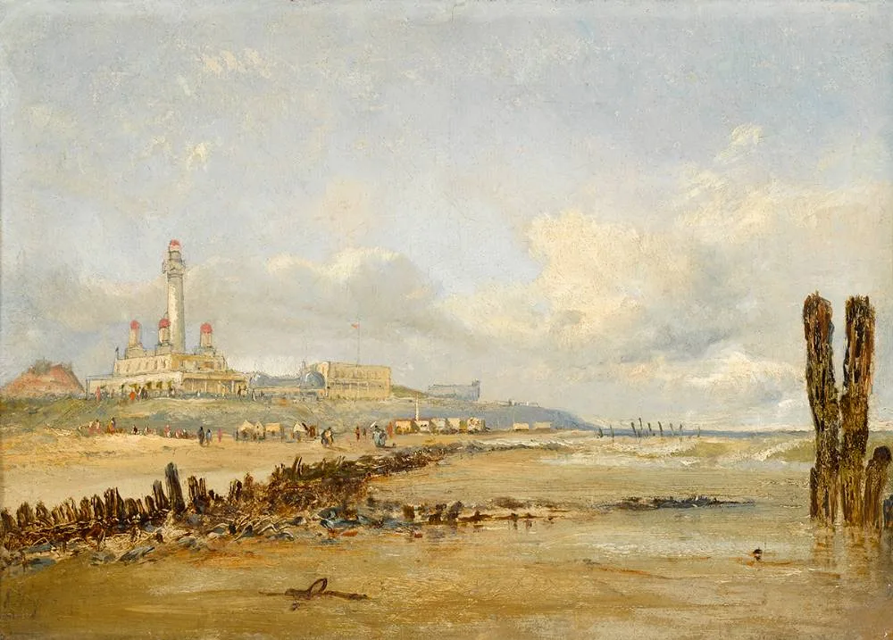 BELGIUM by Edwin Hayes, 1852, oil on board, sold Dec 2020
