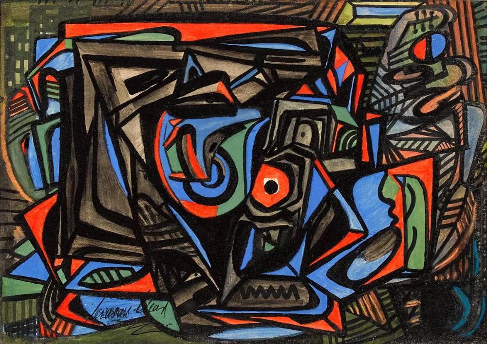 CONFUSION by Ciaran Clear, gouache, sold Oct 2020