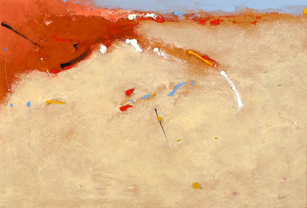 BEACH by Mike Fitzharris, 2003, oil on board, sold Oct 2020