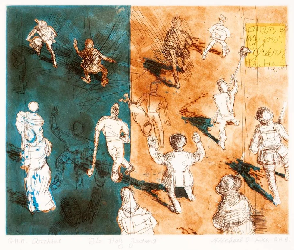 Michael O'Dea, THE HOLY GROUND, etching, aquatint and drypoint
