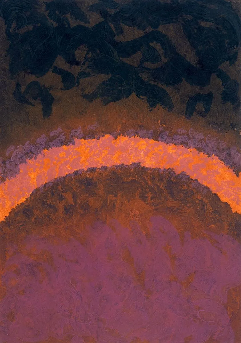 AURORA BOREALIS II by Anne Madden, 2005, carborundum print; (artist's proof), sold Oct 2020