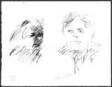 Basil Blackshaw, SELF PORTRAIT AND PORTRAIT OF PAUL YATES