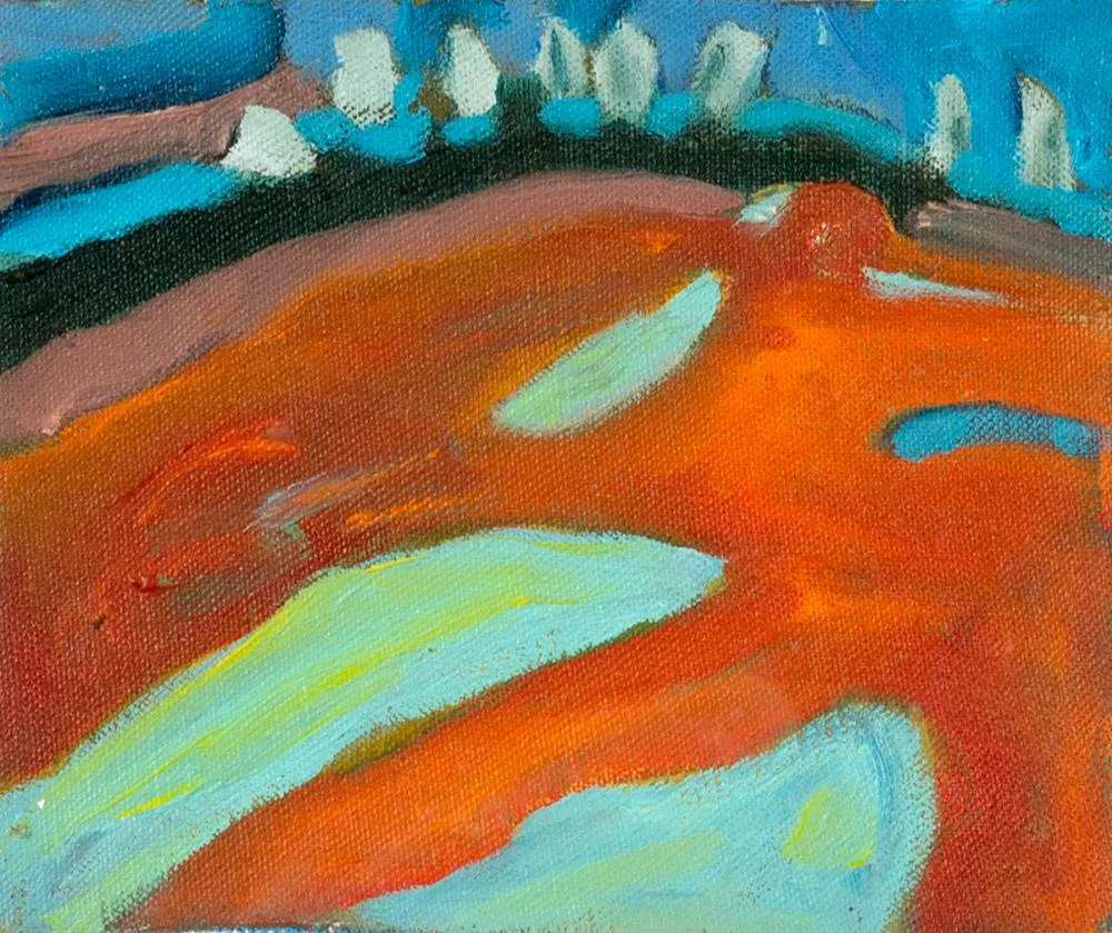 Annabel König, DREAM AND DAYLIGHT, oil on unstretched canvas