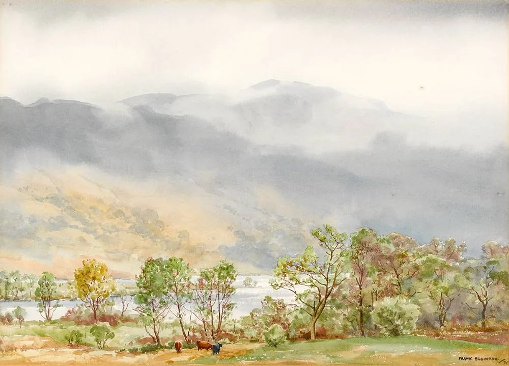 LANDSCAPE by Frank Egginton, watercolour, offered Oct 2020